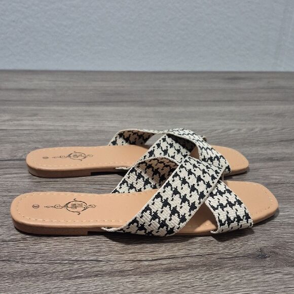 🎁3/$30🎁 Stylish Houndstooth Women's Sandals - Picture 11 of 14